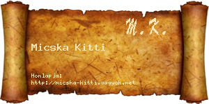 Micska Kitti névjegykártya